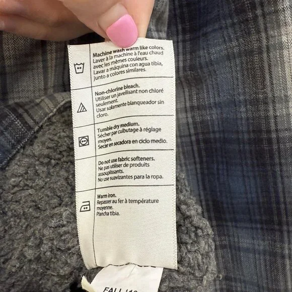 Carhartt Jacket Mens Medium Sherpa Lined Plaid Shirt Coat Workwear Fall 2019 - Picture 11 of 16